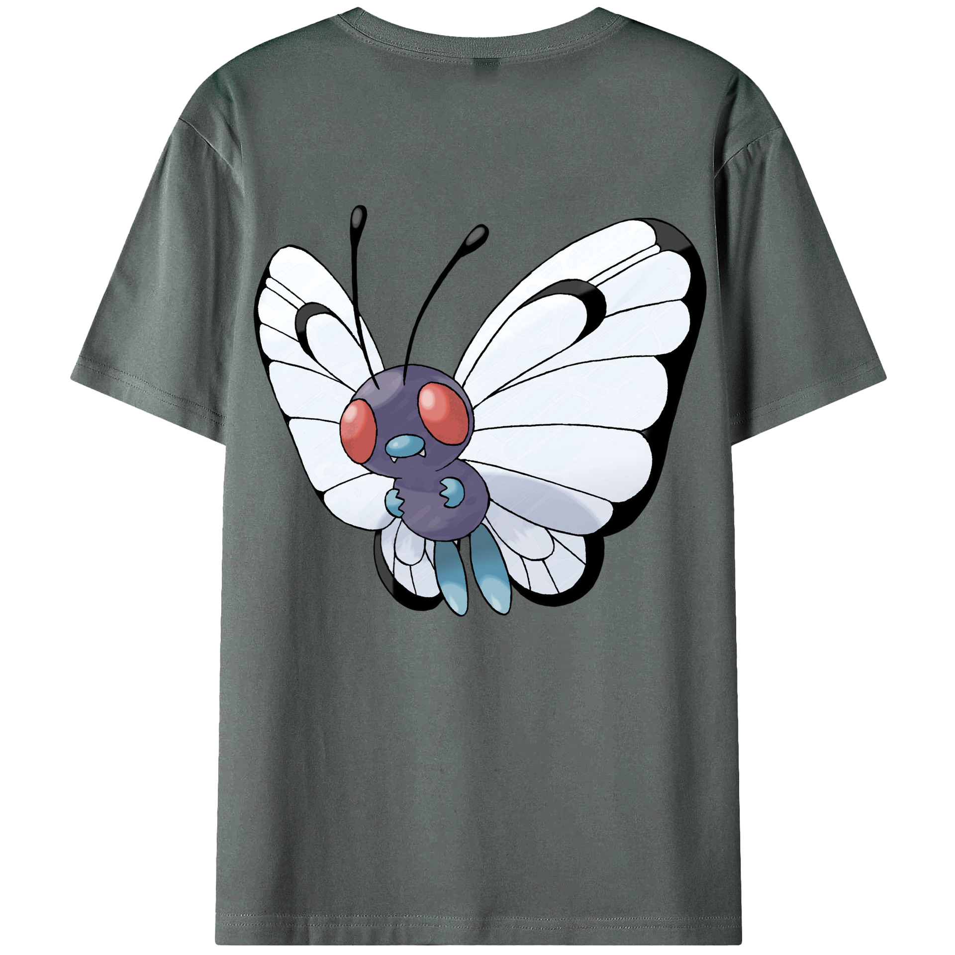 （画像用） ポケットモンスター Pokémon 綿100％ メンズ半袖Tシャツ（バックプリント） 通気性